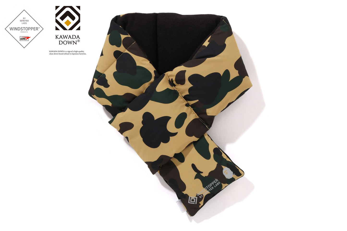 BAPE GORE-TEX WIND STOPPER 1ST CAMO 口袋絨毛圍巾