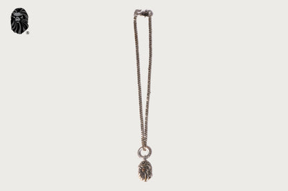 BAPE BAPE BLACK ITEM #3 MAD FACE PENDANT WITH BAPESTA NECKLACE