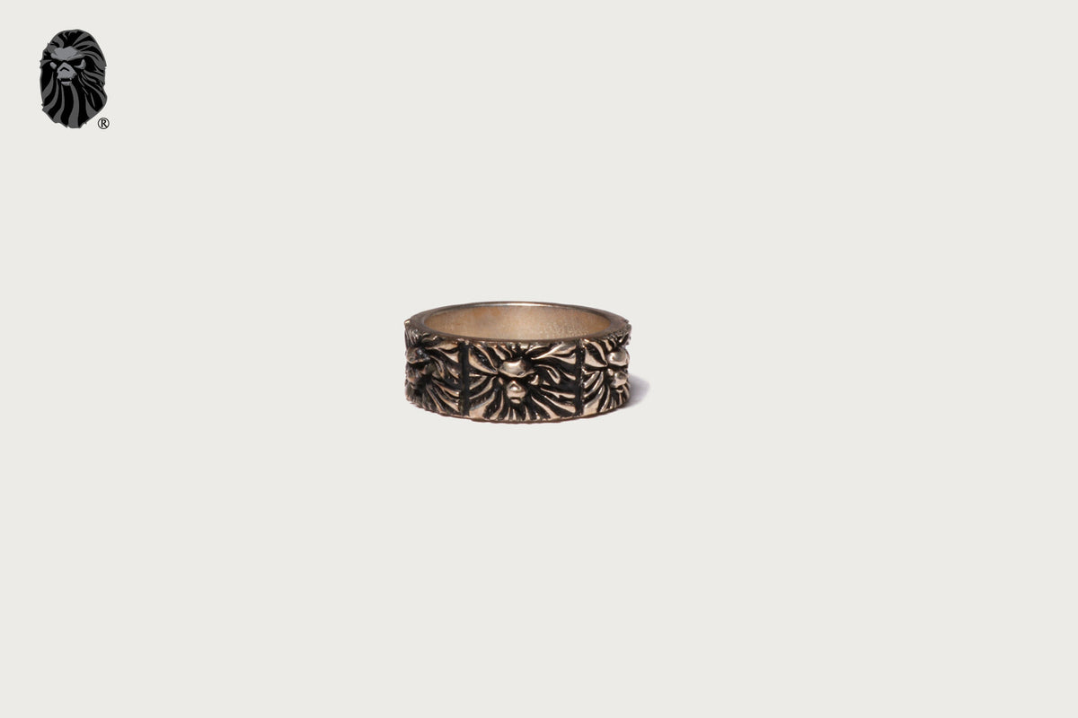 BAPE BAPE BLACK ITEM #7 MAD FACE RELIEF RING