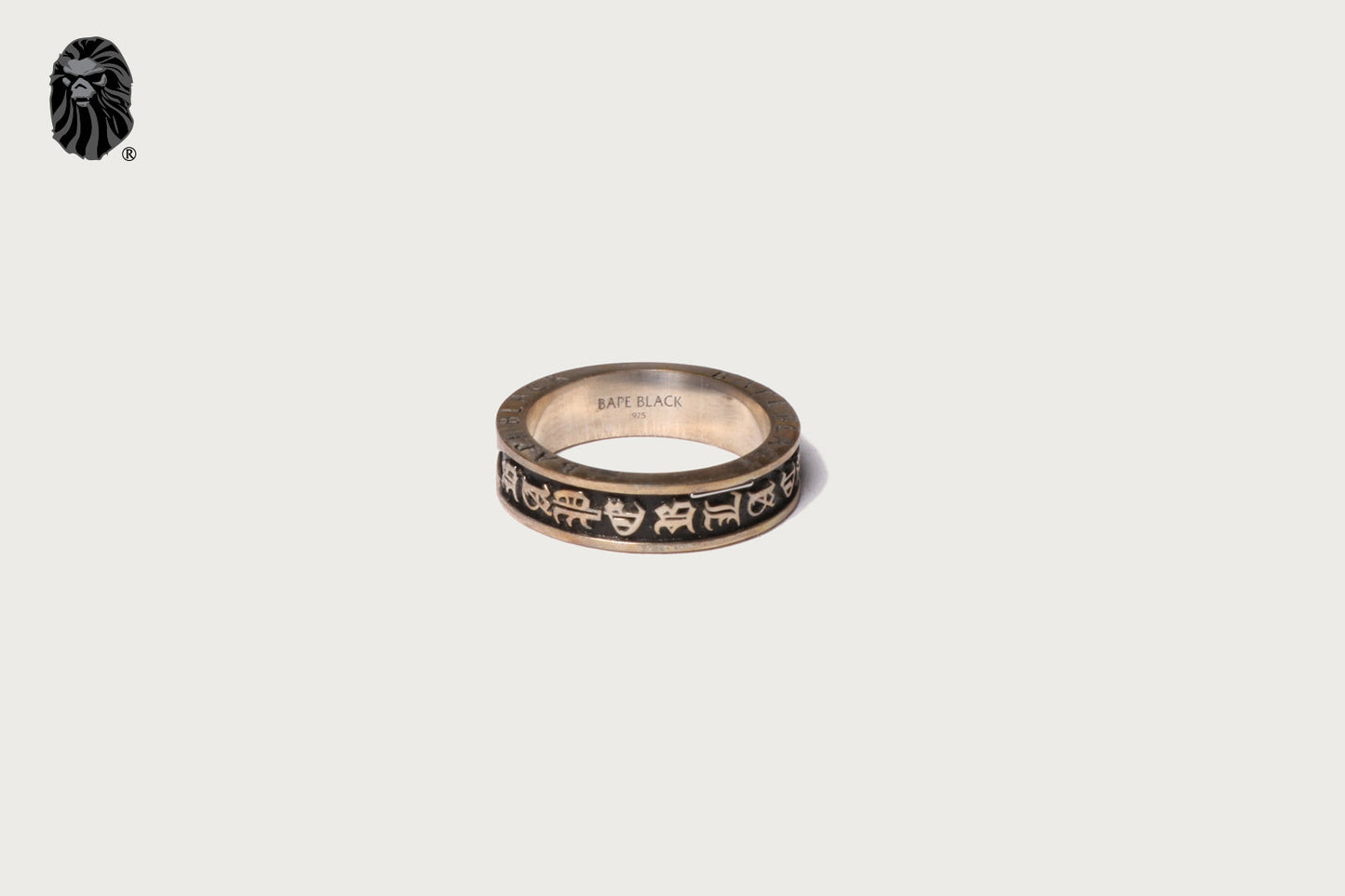 BAPE BAPE BLACK ITEM #11 MAD FACE LOGO RING