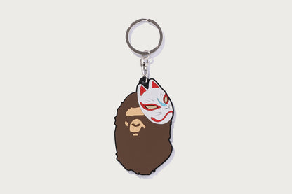 BAPE 日本狐狸面具橡膠鑰匙圈