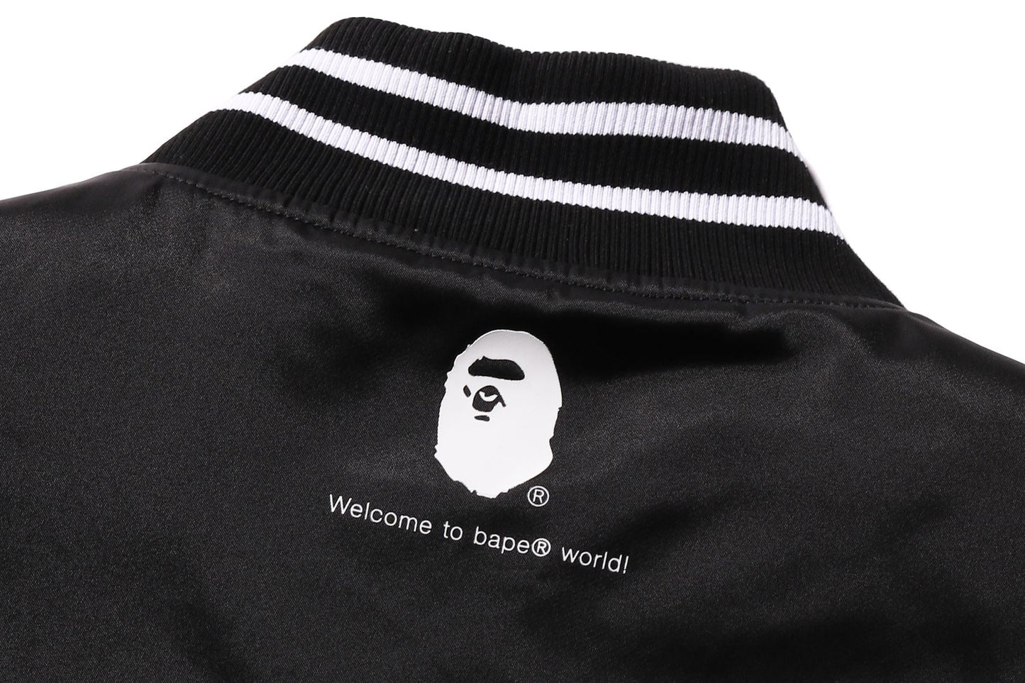 BAPE GO APE POINTER COLLEGE NYLON VARSITY JACKET