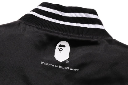 BAPE GO APE POINTER COLLEGE NYLON VARSITY JACKET