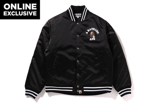 BAPE GO APE POINTER COLLEGE NYLON VARSITY JACKET