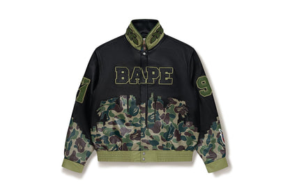 BAPE BAPE X JEFF HAMILTON ABC CAMO MULTI LOGO 皮革外套