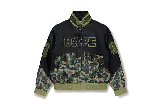 BAPE BAPE X JEFF HAMILTON ABC CAMO MULTI LOGO 皮革外套