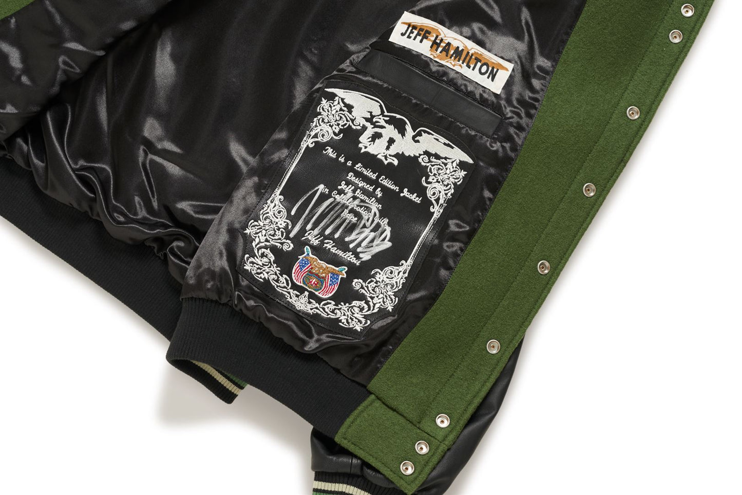 BAPE BAPE X JEFF HAMILTON ABC CAMO MULTI LOGO 皮革外套