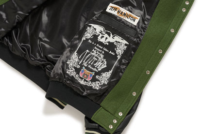 BAPE BAPE X JEFF HAMILTON ABC CAMO MULTI LOGO 皮革外套