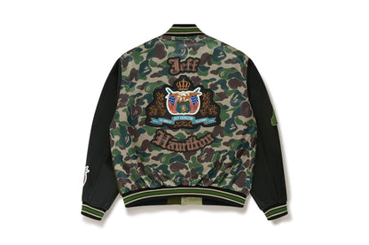 BAPE BAPE X JEFF HAMILTON ABC CAMO MULTI LOGO 羊毛與皮革外套