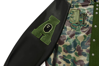 BAPE BAPE X JEFF HAMILTON ABC CAMO MULTI LOGO 羊毛與皮革外套