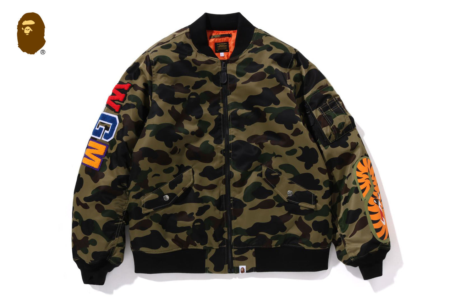 BAPE 1ST CAMO SHARK MA-1 JACKET