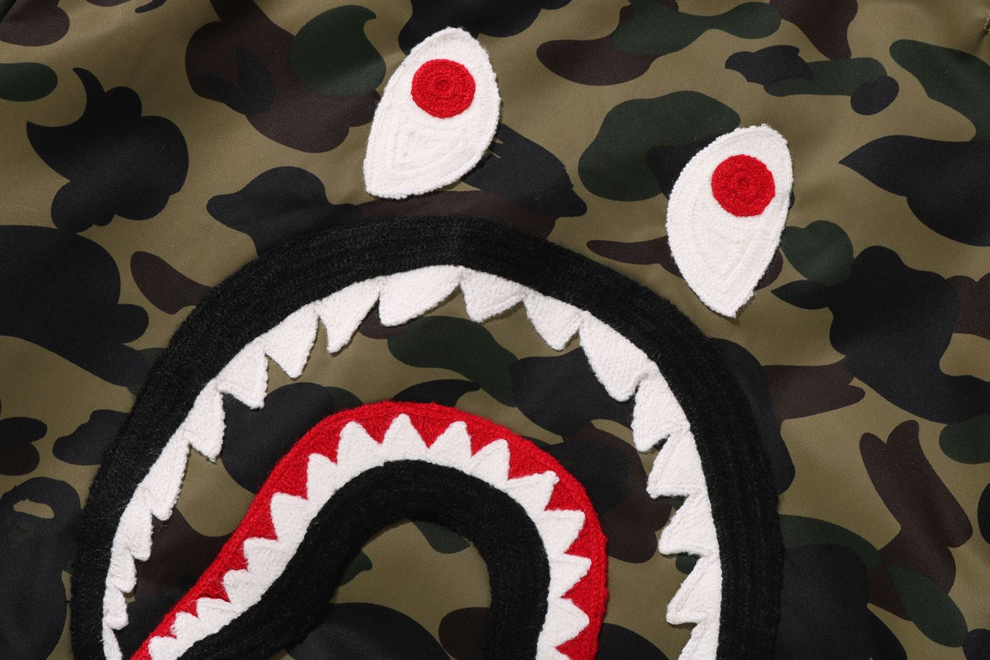 BAPE 1ST CAMO SHARK MA-1 JACKET