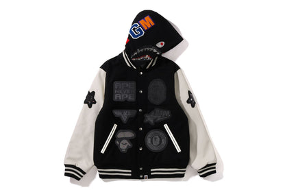 BAPE X SWAROVSKI 可拆式連帽大學外套