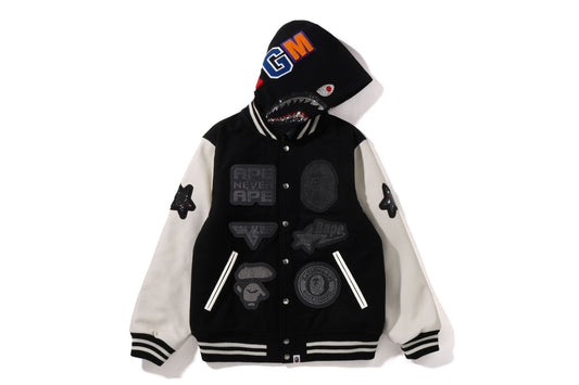 BAPE X SWAROVSKI 可拆式連帽大學外套
