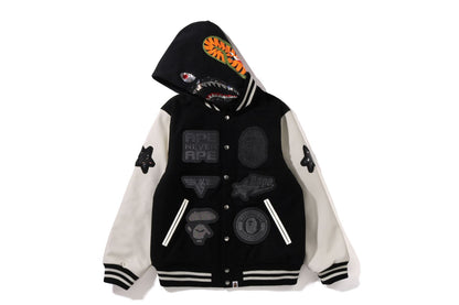 BAPE X SWAROVSKI 可拆式連帽大學外套