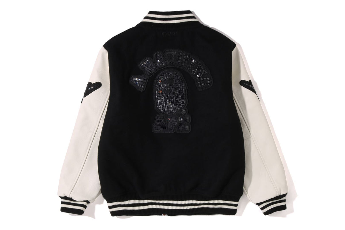 BAPE X SWAROVSKI 可拆式連帽大學外套