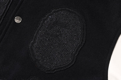 BAPE X SWAROVSKI 可拆式連帽大學外套