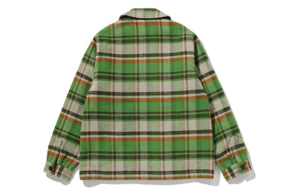 BAPE CHECK CPO ZIP JACKET