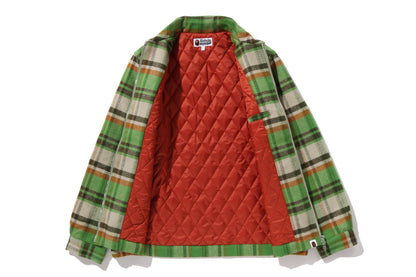 BAPE CHECK CPO ZIP JACKET