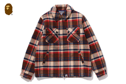 BAPE CHECK CPO ZIP JACKET