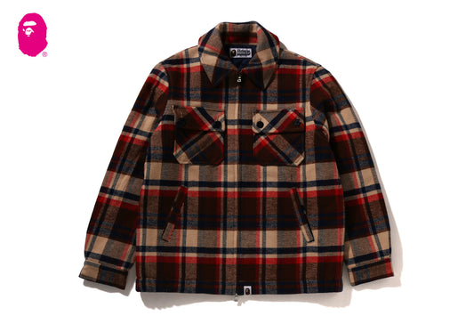 BAPE CHECK CPO ZIP JACKET