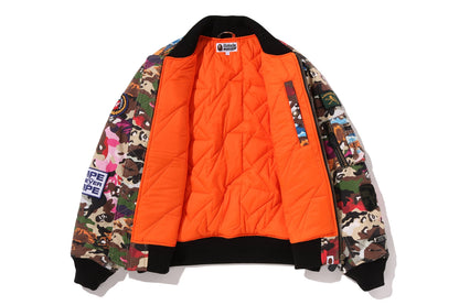 BAPE HYBRID CAMO MULTI BADGE PADDED MA-1