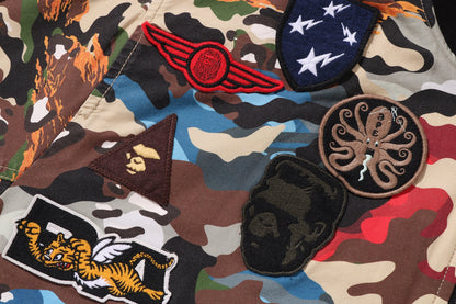 BAPE HYBRID CAMO MULTI BADGE PADDED MA-1