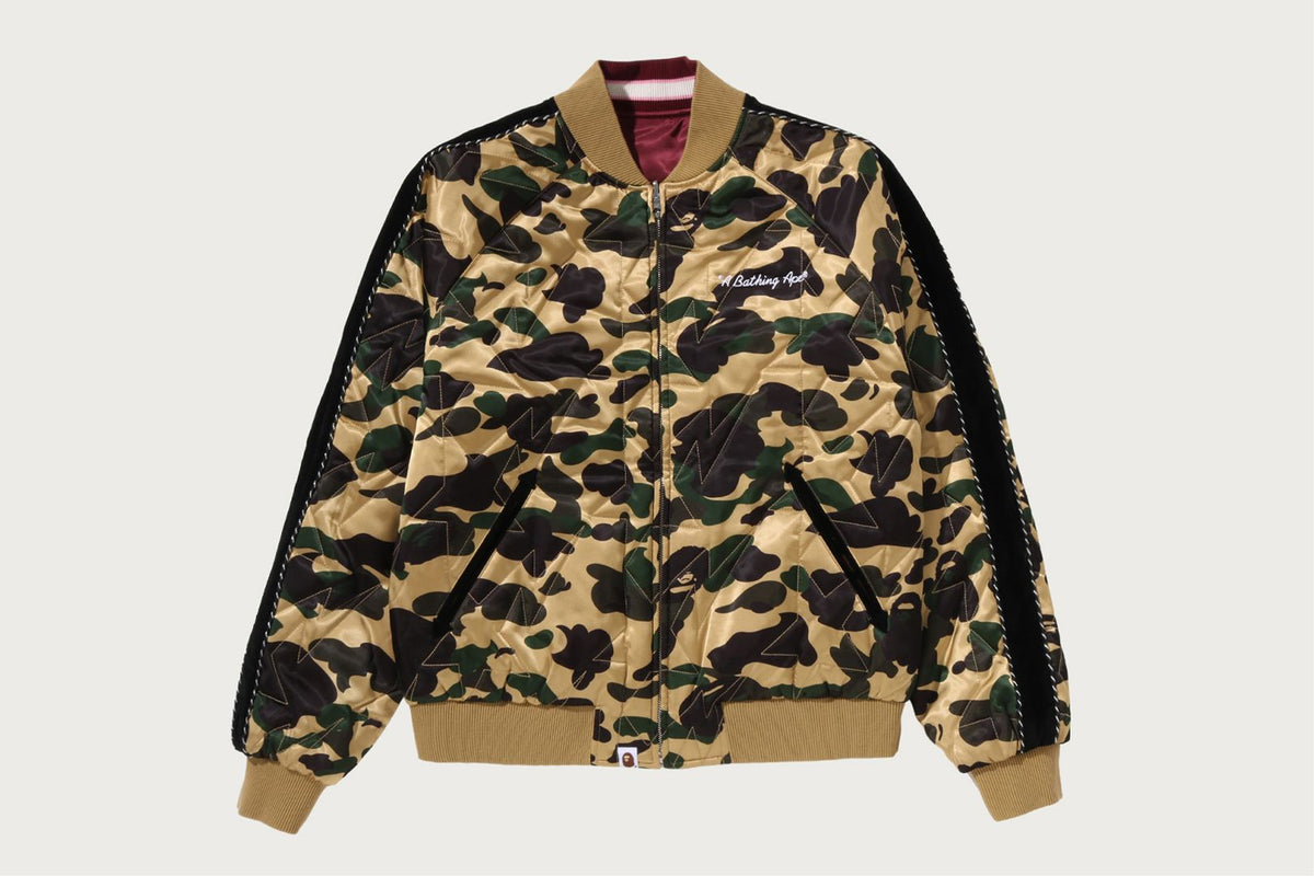 BAPE 1ST CAMO 雙面可穿的 STA 鋪棉紀念夾克