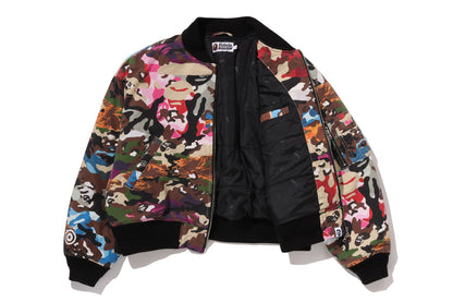 BAPE HYBRID CAMO 龍鯊 MA-1 連帽短版外套