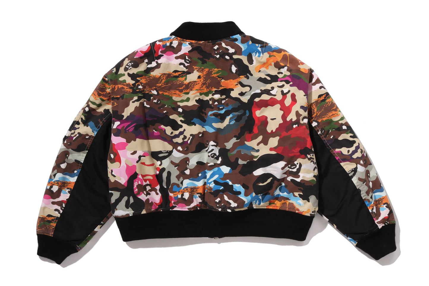 BAPE HYBRID CAMO 龍鯊 MA-1 連帽短版外套