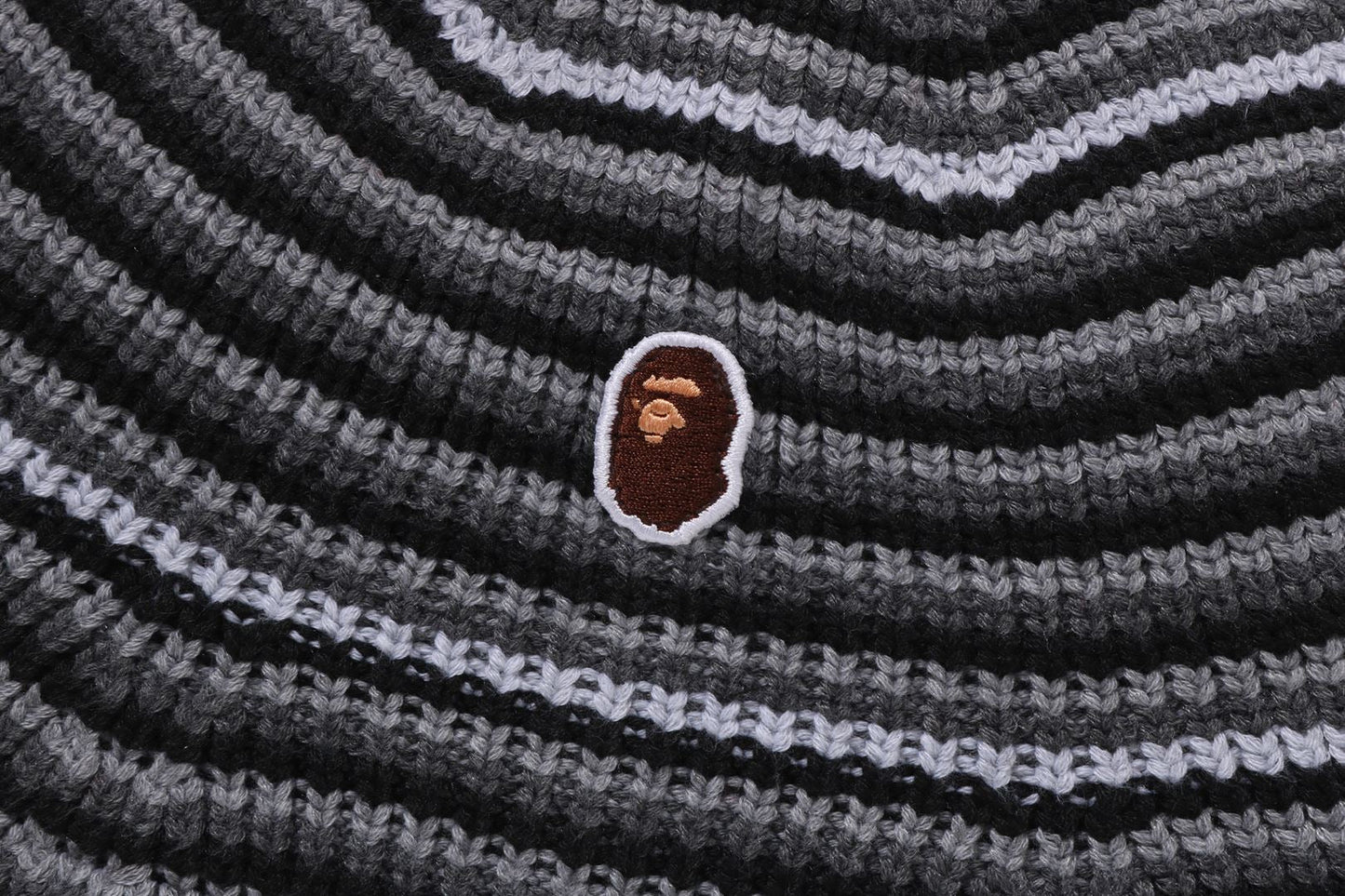 BAPE APE HEAD ONE POINT STRIPE KNIT HAT