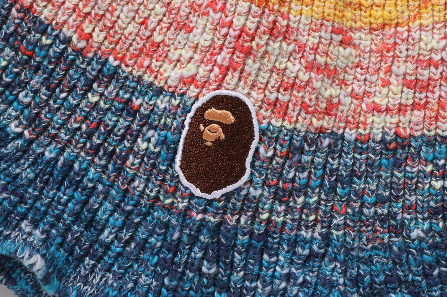 BAPE 漸層猿頭針織帽