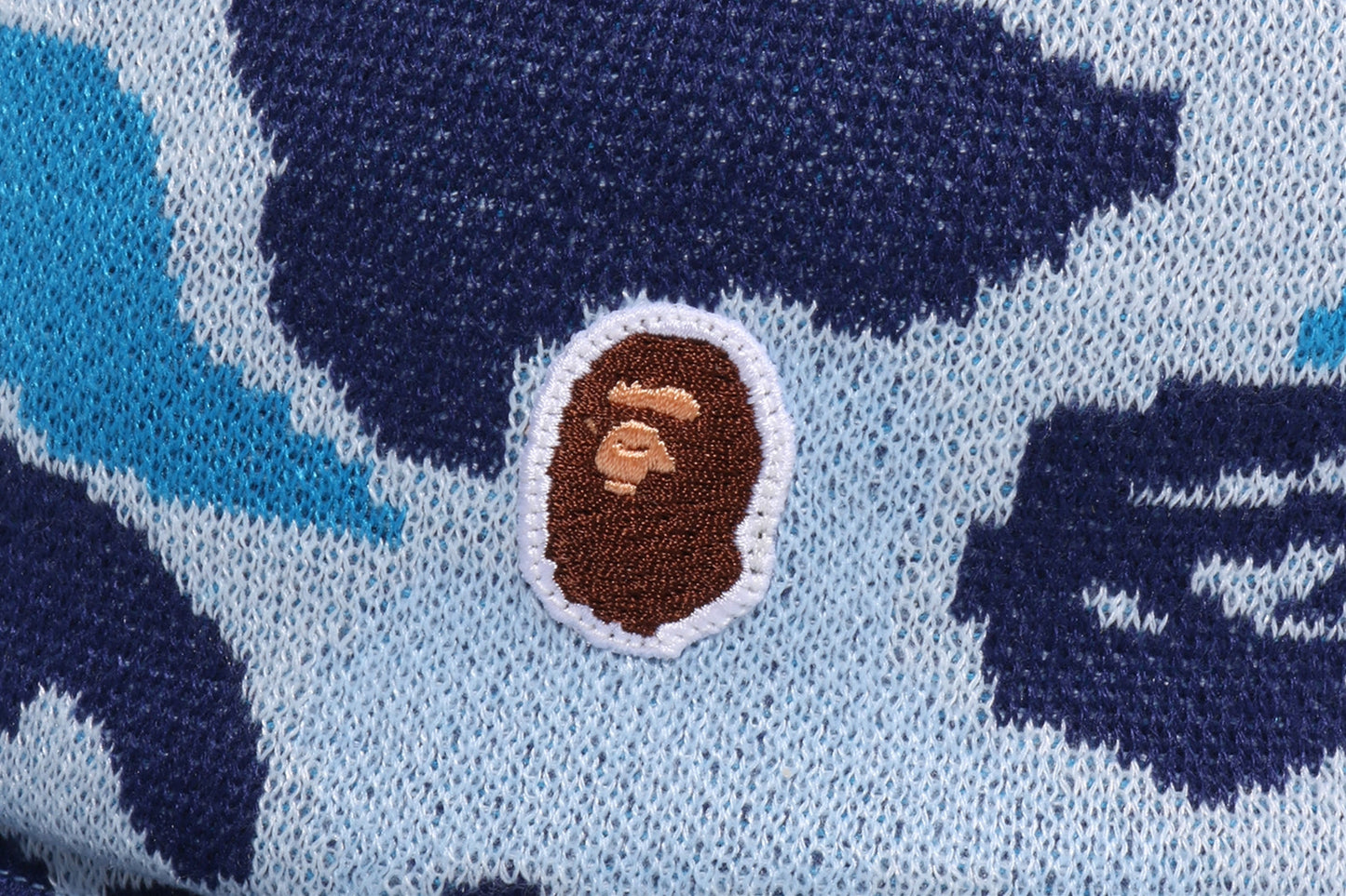 BAPE ONE POINT ABC CAMO JACQUARD KNIT BUCKET HAT