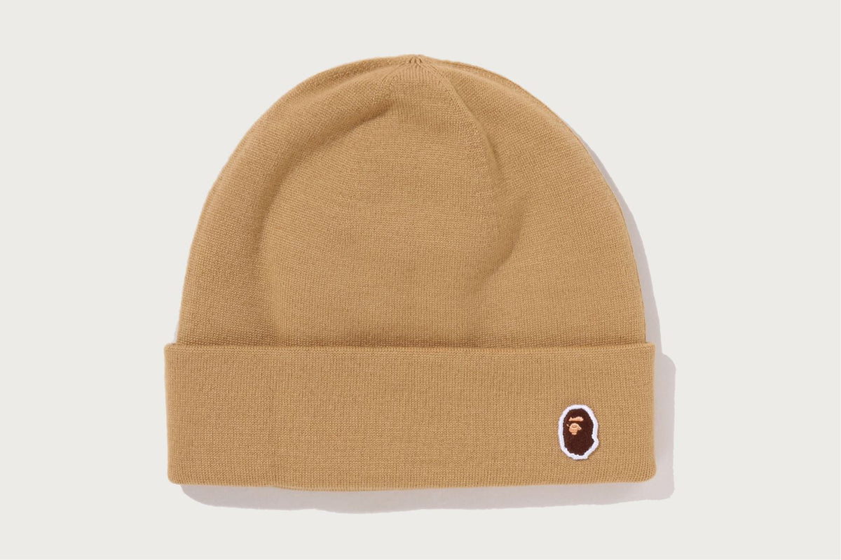 BAPE APE HEAD 一點刺繡針織帽