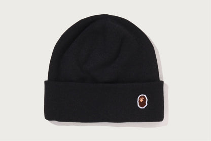 BAPE APE HEAD 一點刺繡針織帽