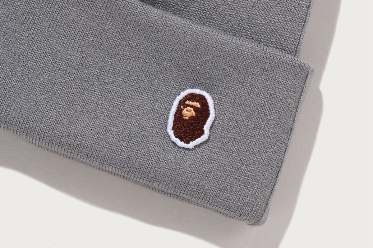 BAPE APE HEAD 一點刺繡針織帽