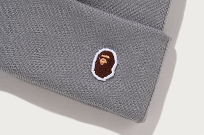 BAPE APE HEAD 一點刺繡針織帽