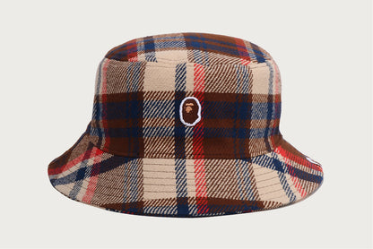 BAPE CHECK BUCKET HAT