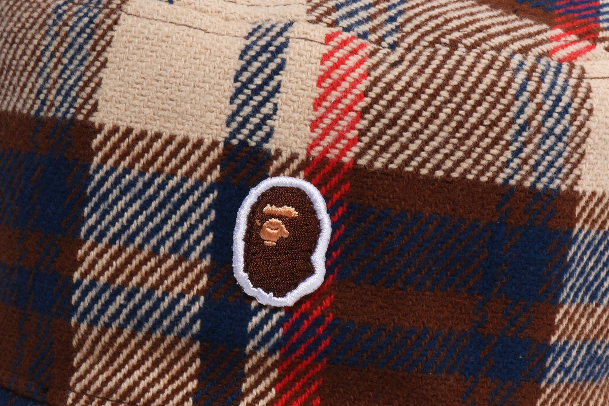 BAPE CHECK BUCKET HAT