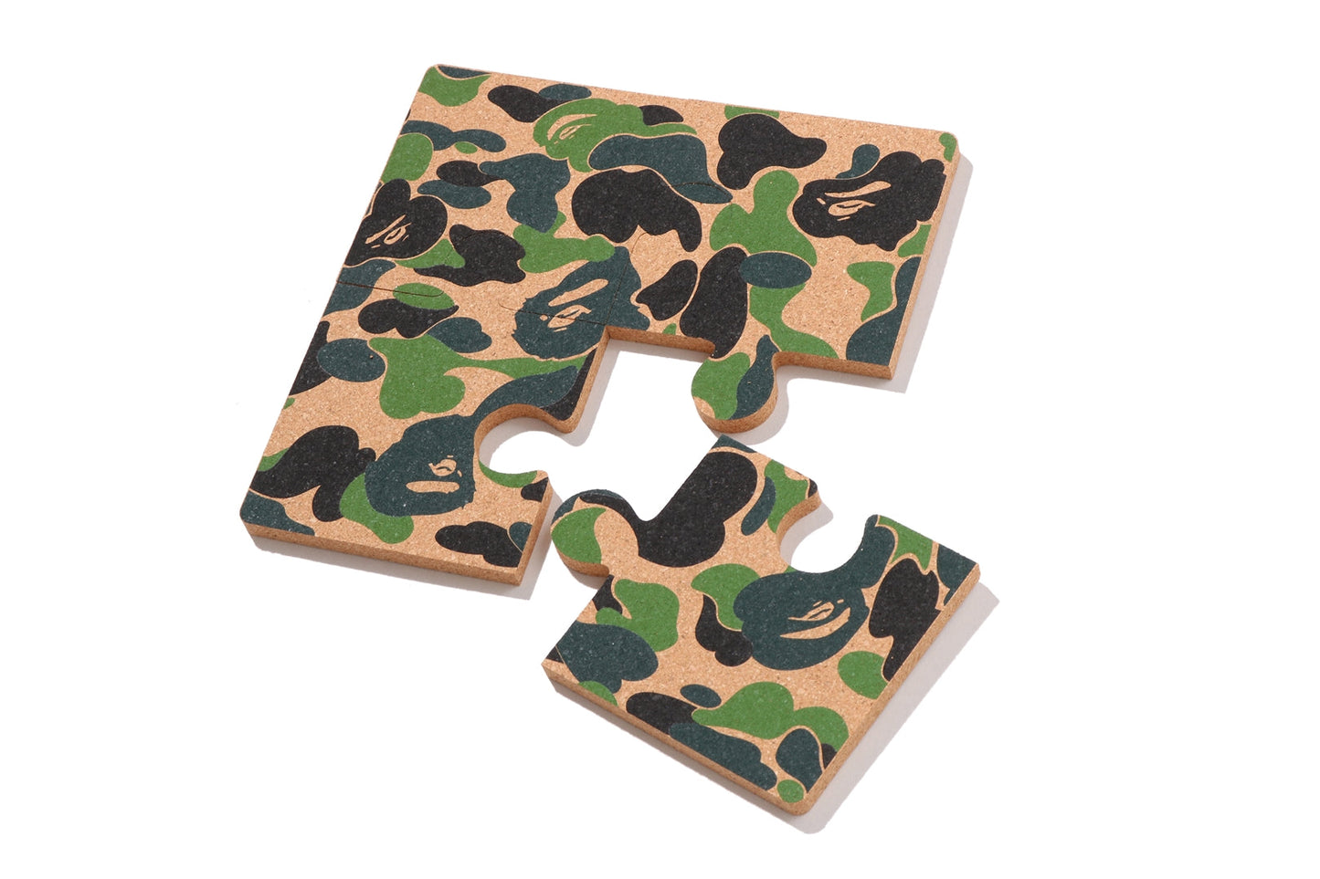 BAPE ABC CAMO 拼圖軟木杯墊