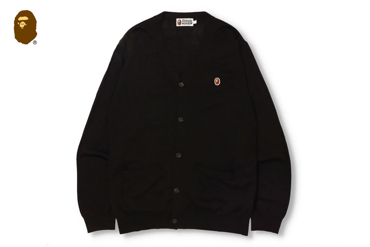 BAPE APE HEAD 一點圖案針織開襟外套