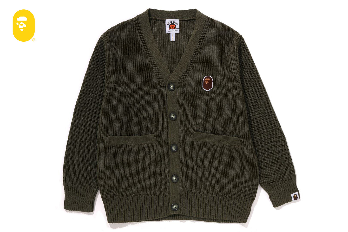 BAPE APE HEAD ONE POINT KNIT CARDIGAN