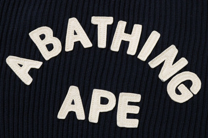 BAPE 大學風開襟毛衣