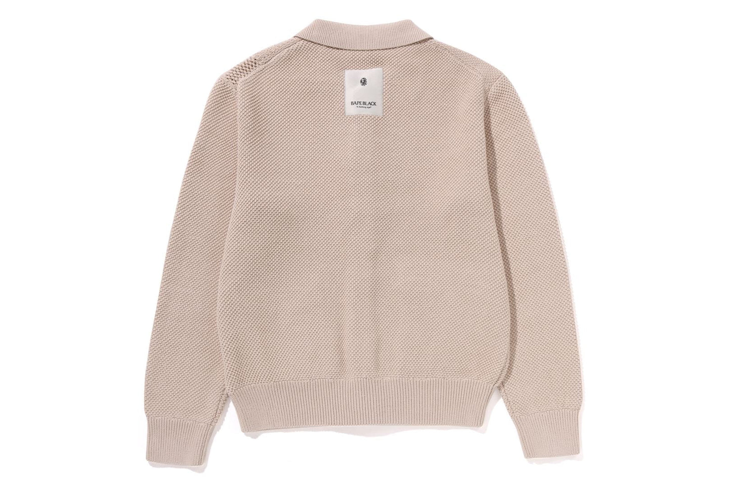 BAPE 黑色鉤針開襟外套