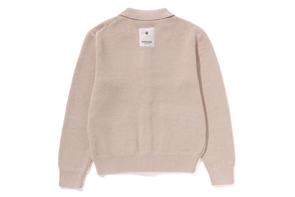 BAPE 黑色鉤針開襟外套