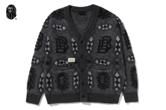 BAPE MAD FACE TRIBAL CARDIGANS