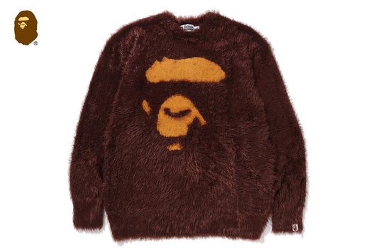 BAPE APE FACE SHAGGY SWEATER