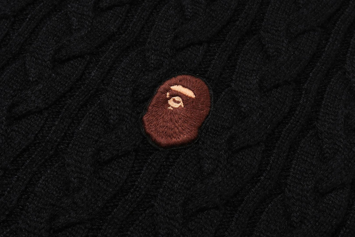 BAPE ONE POINT CABLE KNIT 大學T