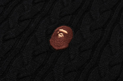 BAPE ONE POINT CABLE KNIT 大學T