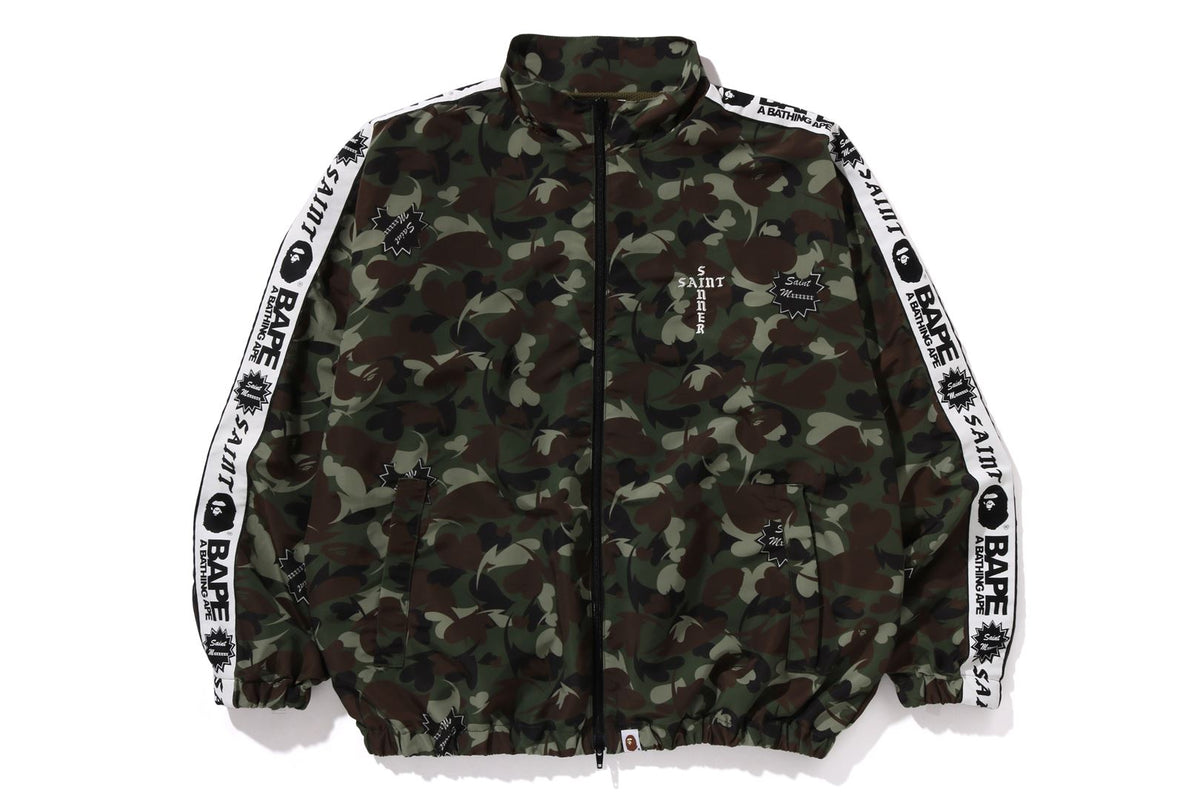 BAPE X SAINT MXX HEART CAMO TRACK JACKET